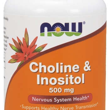 NOW Хранителна добавка Холин и Инозитол, Now Choline & Inositol 500 mg 100 Vcaps