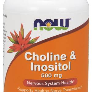 NOW Хранителна добавка Холин и Инозитол, Now Choline & Inositol 500 mg 100 Vcaps
