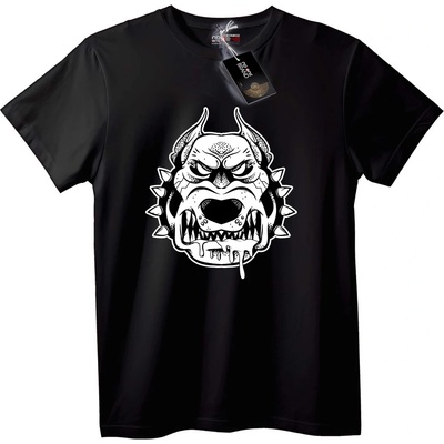 NOONEBRAND Тениска с глава на чудовище - 2XL, Black