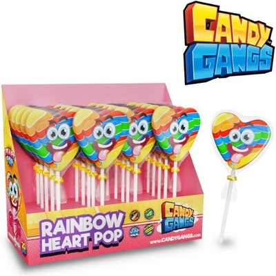 Trebor Sweets Candy Gangs Lízátko Srdce duhové 30 g 20 kusů