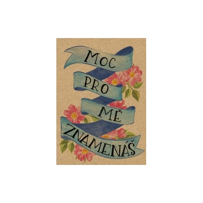 Pozdravček BeBechy - recyklovaný papier - Znamenáš