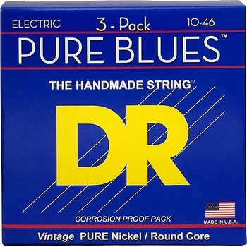 DR Strings Pure Blues PHR-10-3PK