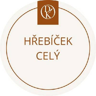 Davídkovo koření Etiketa Hřebíček celý béžová průměr 4,5 cm 1 ks