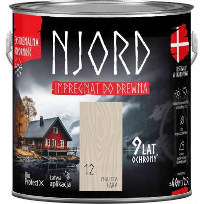 NJORD Impregnace na dřevěné fasády 2,5 l Mlhavá louka