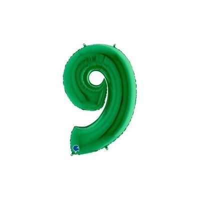 GRABO fóliový balónek ČÍSLICE ZELENÁ 9 102cm,40 nafukovací