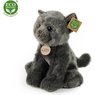 Rappa Плюшена котка лежаща сива 25 см eco-friendly (230767)