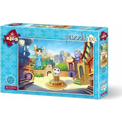 Art Puzzle Пъзел Art Puzzle Градът на котенцата, 100 части