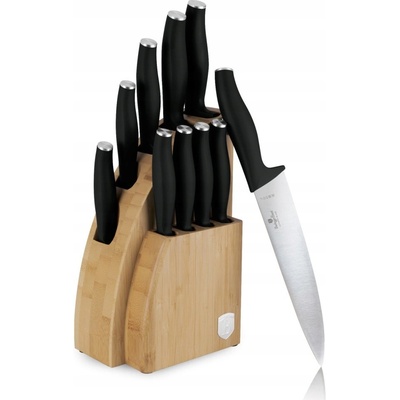 Berlingerhaus Súprava nožov so stojanom BAMBOO 10 ks Matte Black Collection