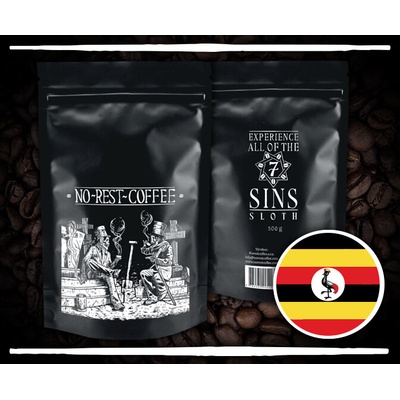 Uganda Bugishu 100% arabica, tmavé pražení, zrnková káva 500 g