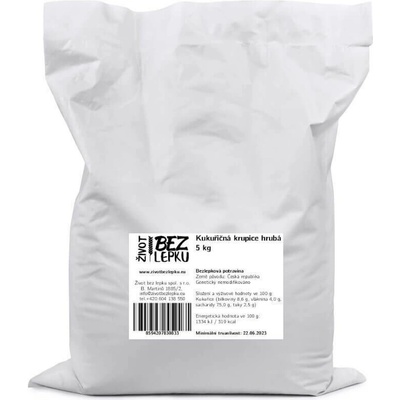 Život bez lepku Kukuřičná krupice hrubá 5 kg