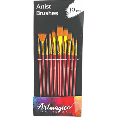 Štětce kulaté a ploché Artmagico sada (10ks) – Zboží Dáma