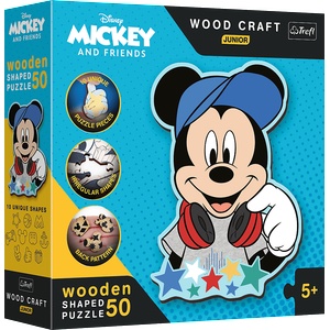 Trefl - Puzzle In Mickey's World wooden - 40 - 99 piese