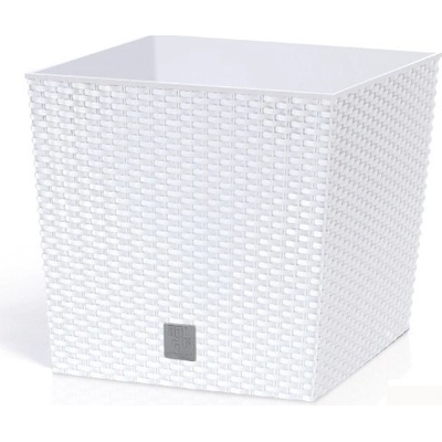 Prosperplast kvetináč Rato Low bielý 17 cm
