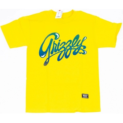 Grizzly tričko Wet Script Yellow