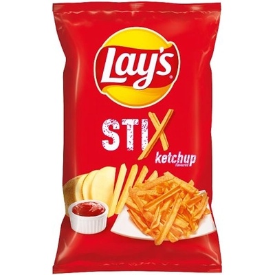Lay's Stix Smažené bramborové lupínky s příchutí kečupu 130 g
