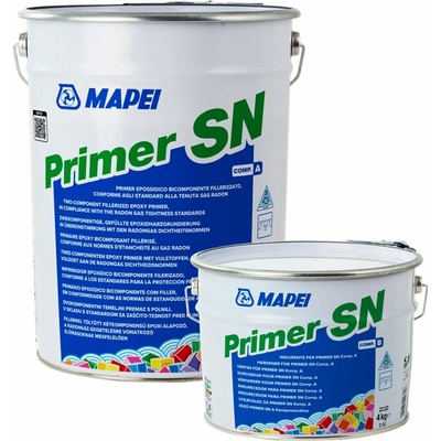 MAPEI Primer SN dvojzložkový epoxidový základný náter s plnivom tesniaca vrstva radónu 20 kg (zložka A 16 kg + zložka B 4 kg)