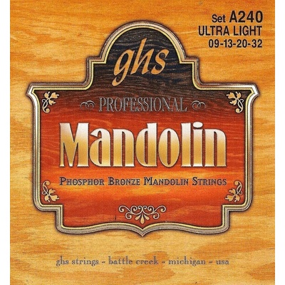 GHS a240 Струни за мандолина (ghs a 240 ultra lt)