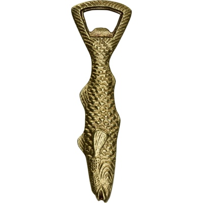 MADAM STOLTZ Kovový otvírák na lahve Fish Gold, měděná barva, kov