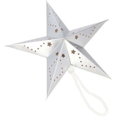 HOME Vianočná hviezda 10 LED strieborná 50 cm