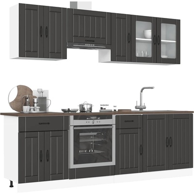 vidaXL Комплект кухненски шкафове от 8 части Kalmar, инженерно дърво (3314832)
