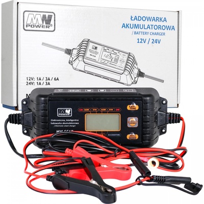 mamido Automatická nabíječka gelových a olověných baterií 12V / 24V