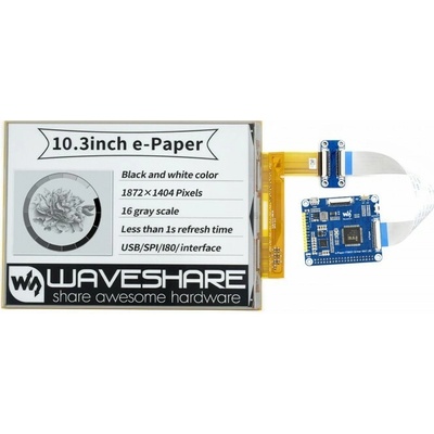 Waveshare 1872×1404, 10.3inch flexible E-Ink display HAT for Raspberry Pi