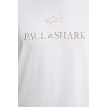 Paul&Shark Памучна тениска Paul&Shark Knitwear в бяло с апликация 15311629 (15311629)