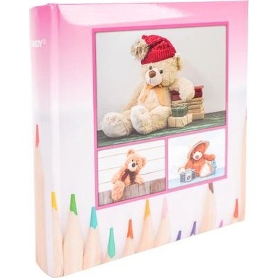 Dětské fotoalbum, 10x15, zasunovací KD-46200B Teddy 2 růžové