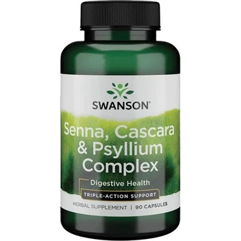 Swanson Senna, Cascara & Psyllium Complex, 90 капсули, Swanson (SW1137)