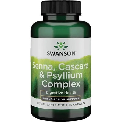 Swanson Senna, Cascara & Psyllium Complex, 90 капсули, Swanson (SW1137)