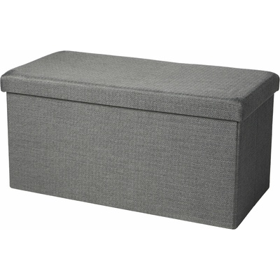 DOCHTMANN Taburet skládací s úložným prostorem tmavě šedý 76 × 38 × 38 cm