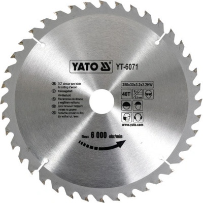 Yato Kotouč na dřevo 250 x 30 mm 40z, YT-6071