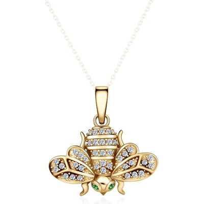 SAVICKI Висулка с пчела savicki: жълто злато, цирконий