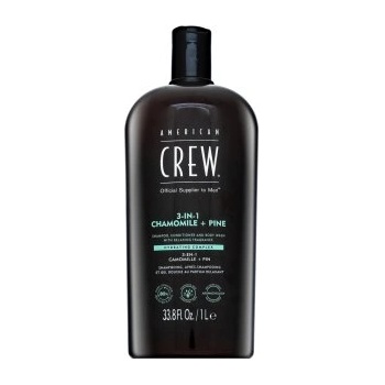 American Crew 3-in-1 Chamolie + Pine шампоан, балсам и душ гел 1000 ml