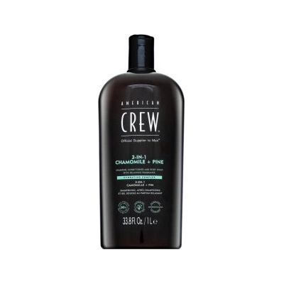 American Crew 3-in-1 Chamolie + Pine шампоан, балсам и душ гел 1000 ml