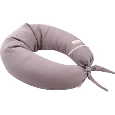 BabyMatex Възглавница за бременни и кърмене Baby Matex - Relax Linen, тъмносива, 190 cm (5902675071635)