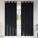Pure Line Home Кадифени завеси в цвят черен с метални халки, 2 бр. , 140 x 260 см