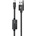 Baseus Lightning USB кабел с допълнителен Lightning порт за устройства с Lightning порт (100 см) - Baseus Music Series Lightning Audio Data Cable (черен) (CALYU-01)
