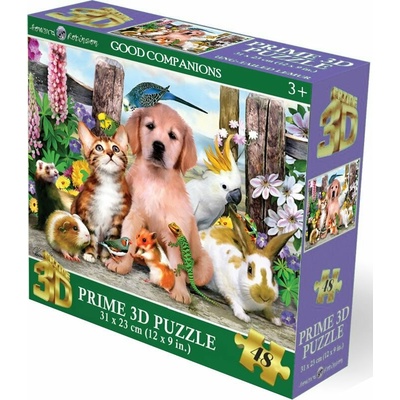 PRIME 3D PUZZLE Dobří společníci 48 ks