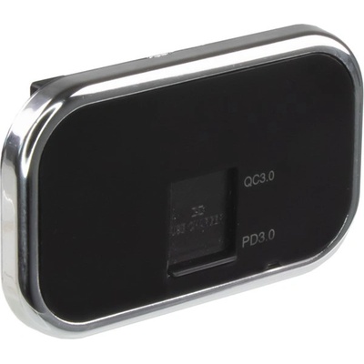 STU 34678.2 USB QC3.0 + USB-C PD zásuvka 12/24V, chromový rámeček