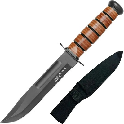 MOUNTAIN GHOST Survival nůž s hladkou čepelí a pouzdrem 31 cm 4042