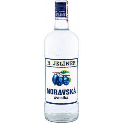 Rudolf Jelínek MORAVSKÁ SLIVKA BIELA 40% 1 l (čistá fľaša)