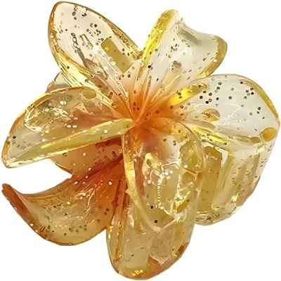 HARAHU Štipec do vlasov Flower - Žltá