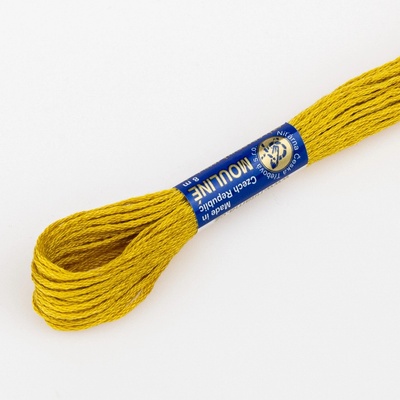 Niťárna Vyšívací příze MOULINE / MULINKA 1782 tmavě okrová, jednobarevná, 2g/8m