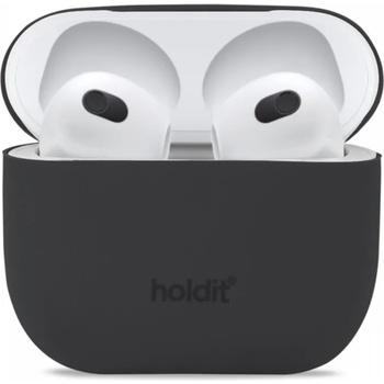 Holdit Калъф за слушалки Holdit - Silicone, AirPods 3, черен (7330985150951)