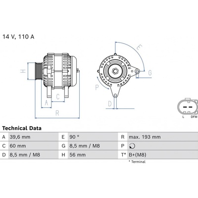 generátor BOSCH 0 986 084 930 0 986 084 930