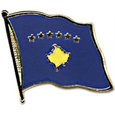 Odznak (pins) 20mm vlajka Kosovo - farebný