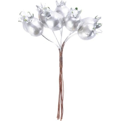 Vetvička MagicHome Vianoce šípky 13 cm Farba: strieborná