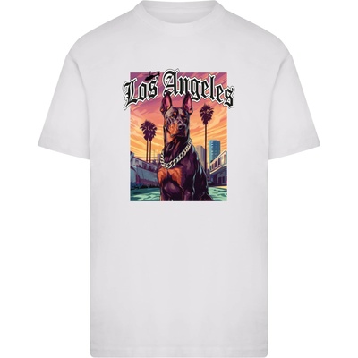 Mister Tee Тениска Los Angeles Dog Tee white XXLUB-MT3987-00220 - Тъмносив, размер XS