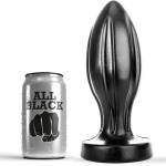  Анален разширител с ивици, 21см. - All Black Anal Plug (D-222817)